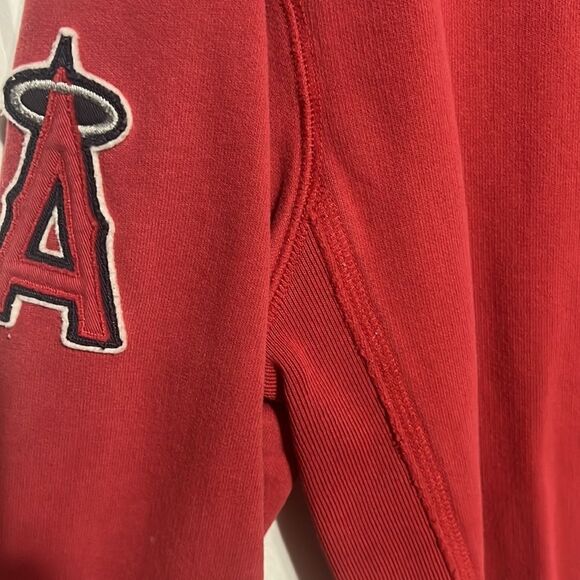 🔥🔥 Vintage ANAHEIM ANGELS MLB Full Zip Reverse Weave Hoodie Jacket - EXCELLENT - Picture 10 of 15